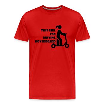 E-Scooter Roller Scooter - T-shirt bio Premium Homme - rouge - Devant - Damien (186cm)