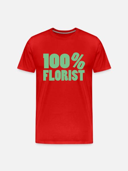 Flower Flower Plant - Men's Premium Organic T-Shirt - red