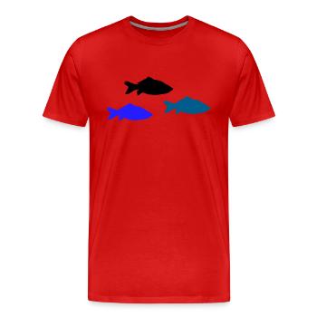 Poissons - T-shirt bio Premium Homme - rouge - Devant - Damien (186cm)