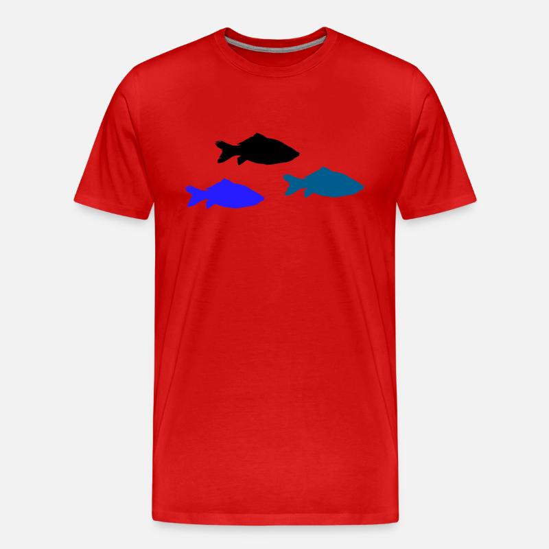 fische - Männer Premium Bio T-Shirt - Rot