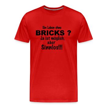 Sinnlos - Männer Premium Bio T-Shirt - Rot - Vorne - Damien (186cm)