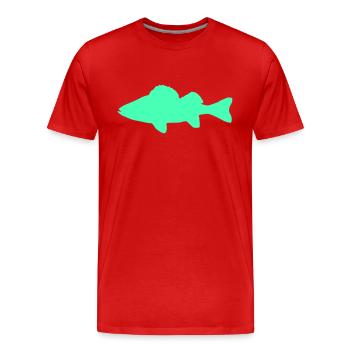 poisson - T-shirt bio Premium Homme - rouge - Devant - Damien (186cm)