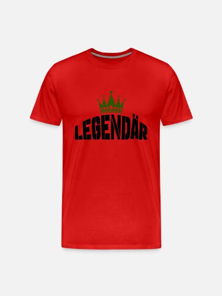 legendär - Männer Premium Bio T-Shirt - Rot