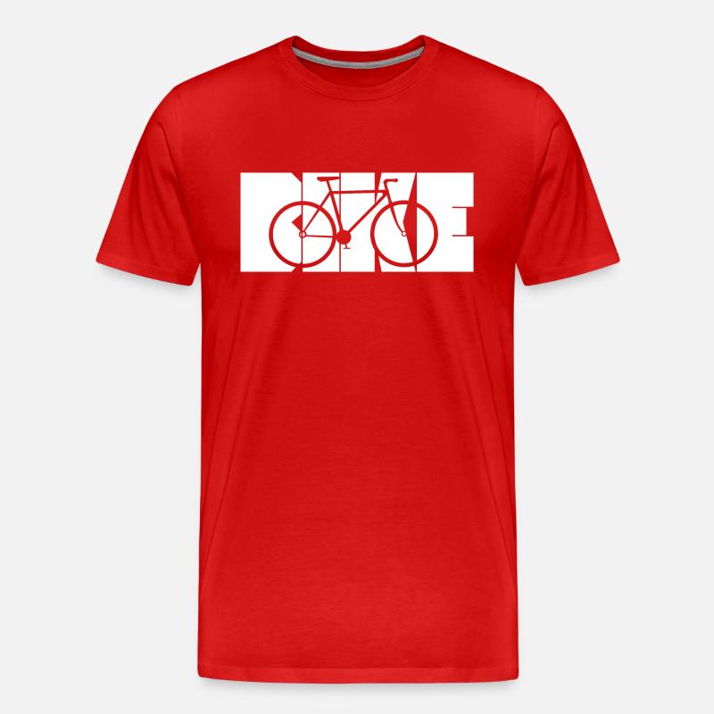 Single Speed Schatten - Männer Premium Bio T-Shirt - Rot