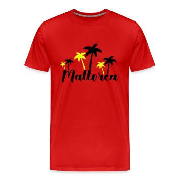 Majorque - T-shirt bio Premium Homme - rouge - Devant - Damien (186cm)