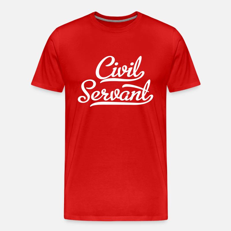 Beamte - Männer Premium Bio T-Shirt - Rot
