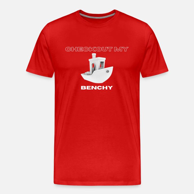 Checkout my Benchy - Männer Premium Bio T-Shirt - Rot