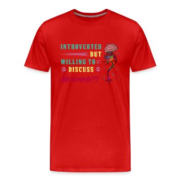 Neurologie Wissenschaft Medizin Student Arzt - Männer Premium Bio T-Shirt - Rot - Vorne - Damien (186cm)