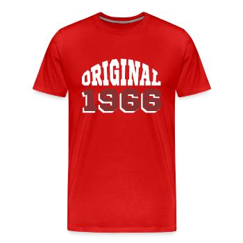 Original 1966 - T-shirt bio Premium Homme - rouge - Devant - Damien (186cm)
