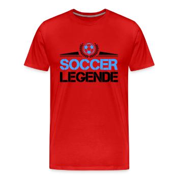 Football Légende du football - T-shirt bio Premium Homme - rouge - Devant - Damien (186cm)