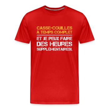 Full-time daredevils - Men's Premium Organic T-Shirt - red - Front - Damien (186cm)