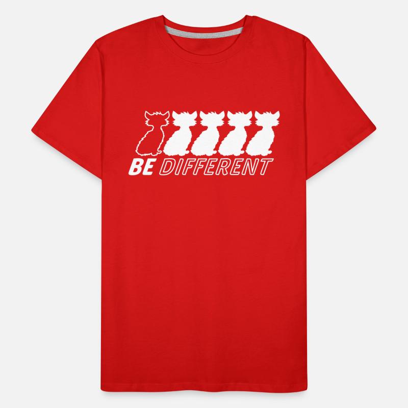 Be Different Katzen Freunde Anders Besonders Sein Männer Premium Bio T-Shirt