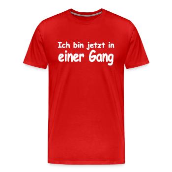 Gang - Männer Premium Bio T-Shirt - Rot - Vorne - Damien (186cm)