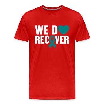 Nous récupérons la sobriété Dépendance Récupération - T-shirt bio Premium Homme - rouge - Devant - Damien (186cm)