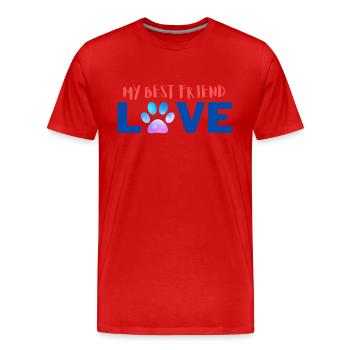 Mon meilleur ami - T-shirt bio Premium Homme - rouge - Devant - Damien (186cm)