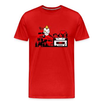 london - Männer Premium Bio T-Shirt - Rot - Vorne - Damien (186cm)