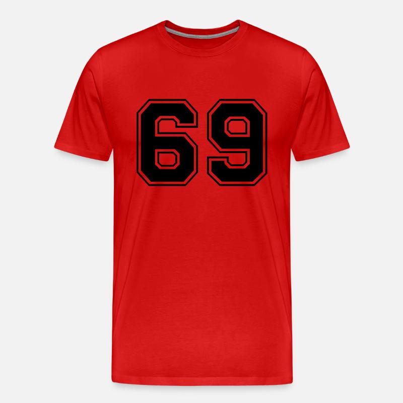 69 - Männer Premium Bio T-Shirt - Rot