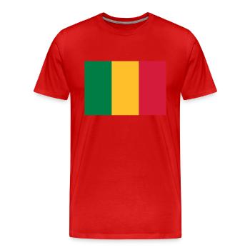 drapeau mali - mali flag - T-shirt bio Premium Homme - rouge - Devant - Damien (186cm)