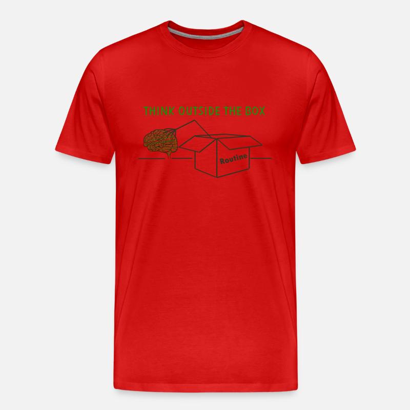 Think Outside The Box - Männer Premium Bio T-Shirt - Rot