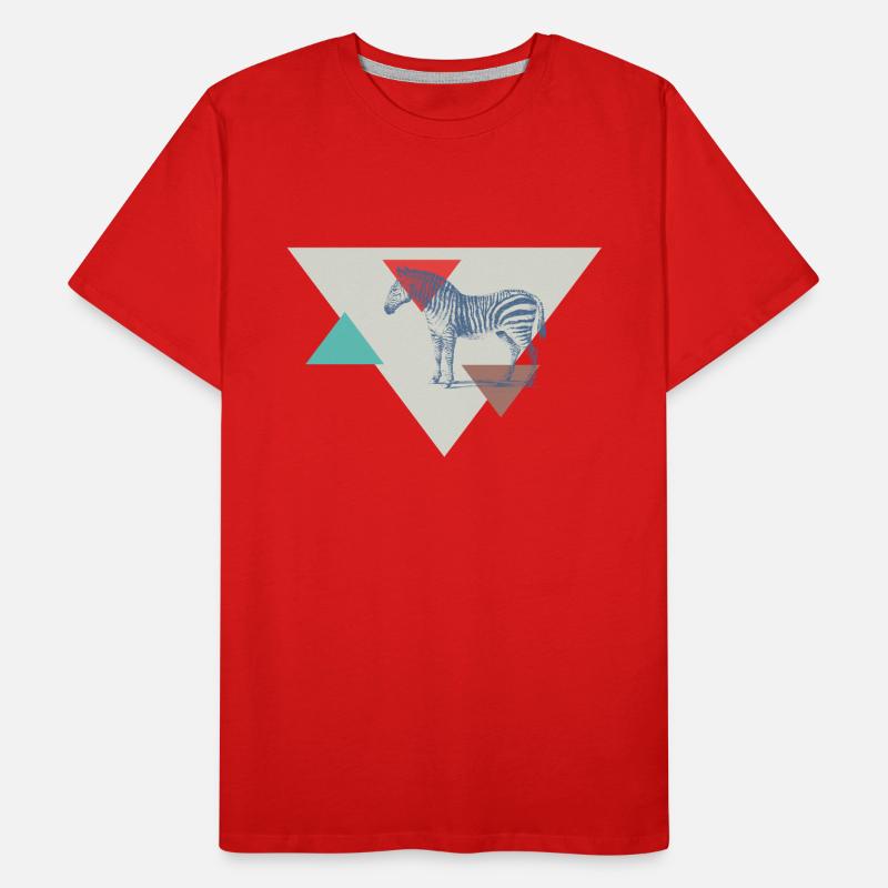 Zebra triangle design Men's Premium Organic T-Shirt