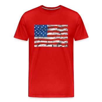 Amérique - T-shirt bio Premium Homme - rouge - Devant - Damien (186cm)