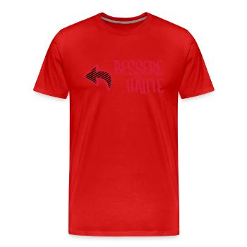 Bessere Hälfte - Männer Premium Bio T-Shirt - Rot - Vorne - Damien (186cm)