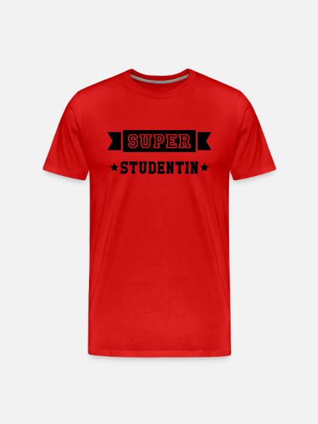Student Studentin Studien Studenten Universität - Männer Premium Bio T-Shirt - Rot