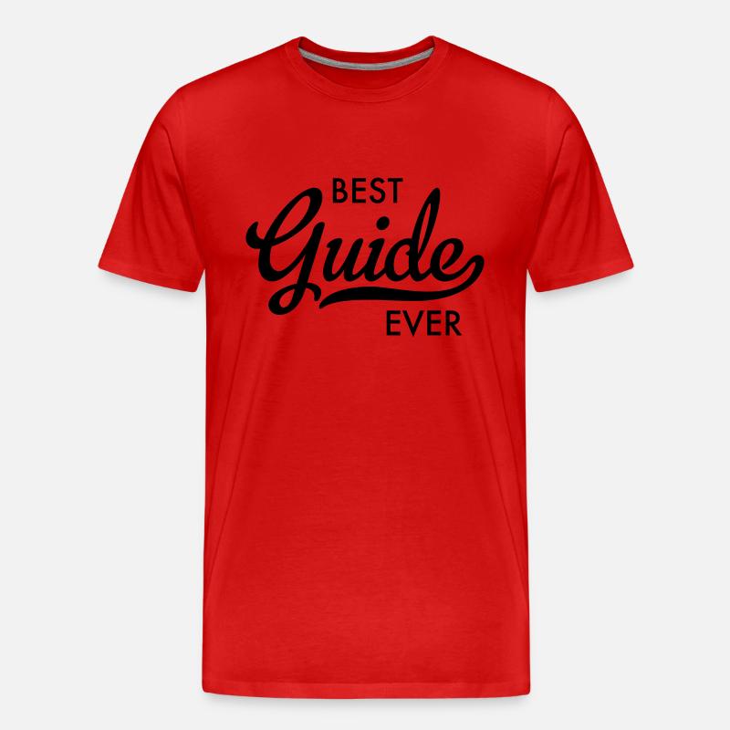 best guide ever - Männer Premium Bio T-Shirt - Rot
