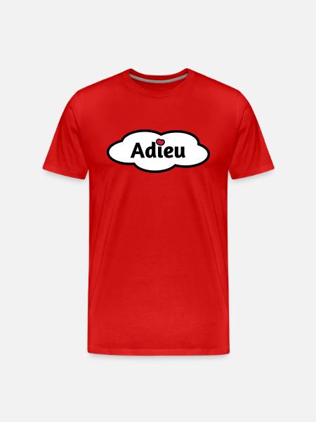 Adieu - Männer Premium Bio T-Shirt - Rot