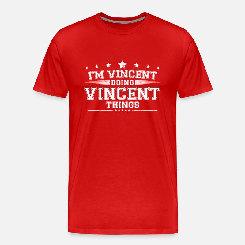Vincent - Männer Premium Bio T-Shirt - Rot