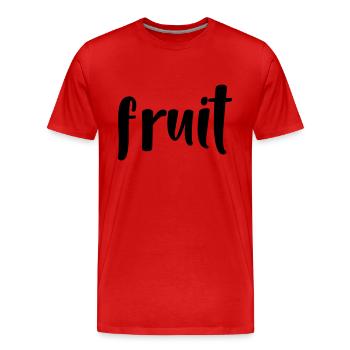 Fruit - T-shirt bio Premium Homme - rouge - Devant - Damien (186cm)