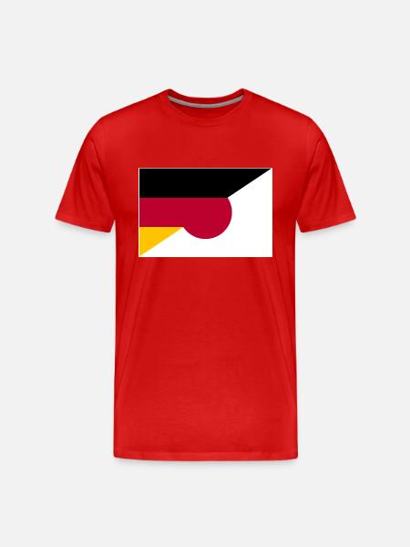 Germany Japan Dual citizenship - Men's Premium Organic T-Shirt - red
