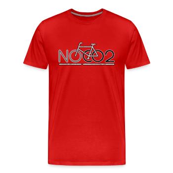 PAS DE CO2 2 LT - T-shirt bio Premium Homme - rouge - Devant - Damien (186cm)