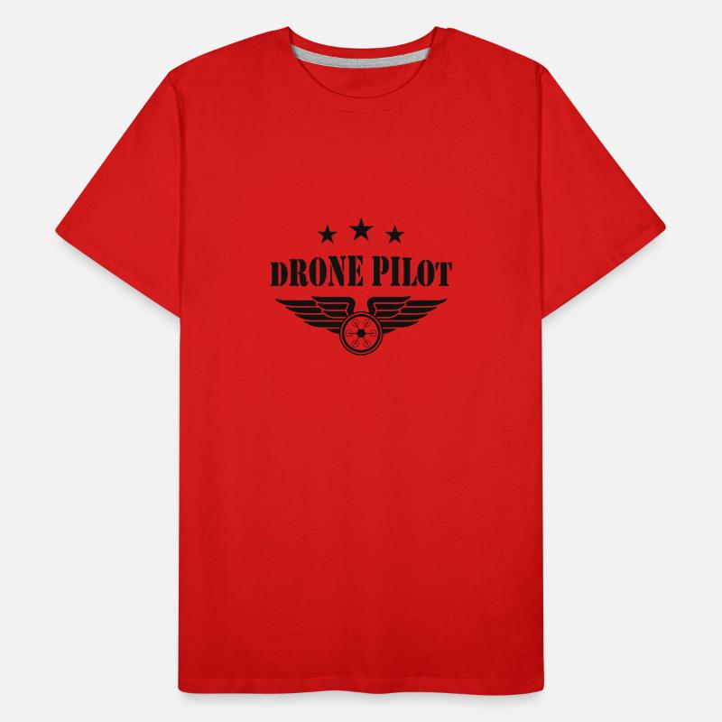 Drone Pilot - Drone Pilot Emblem Badge Men's Premium Organic T-Shirt