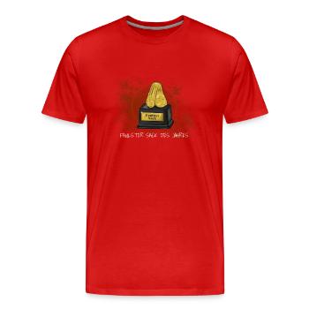 Faulster Sack des Jahres Auszeichnung - Männer Premium Bio T-Shirt - Rot - Vorne - Damien (186cm)