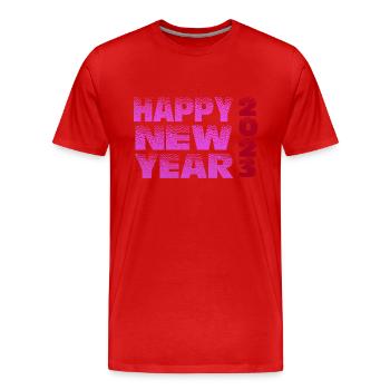 Happy New Year 2023 - Männer Premium Bio T-Shirt - Rot - Vorne - Damien (186cm)