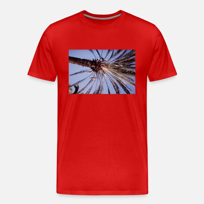Coconut Tree - Männer Premium Bio T-Shirt - Rot