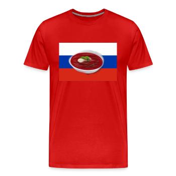 Borschtsch, Russische Suppe - Männer Premium Bio T-Shirt - Rot - Vorne - Damien (186cm)