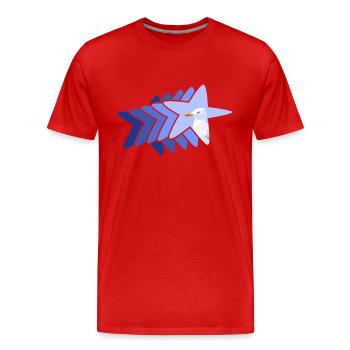 meer moin moin meerweh seestern with seagull - Men's Premium Organic T-Shirt - red - Front - Damien (186cm)