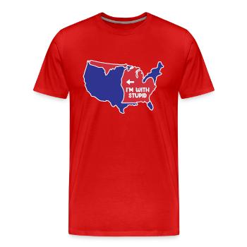 Michigan US Slogan für patriotische Michigander - Männer Premium Bio T-Shirt - Rot - Vorne - Damien (186cm)