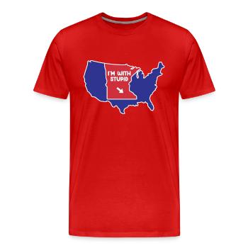 Minnesota Design für patriotische Minnesotaner - Männer Premium Bio T-Shirt - Rot - Vorne - Damien (186cm)