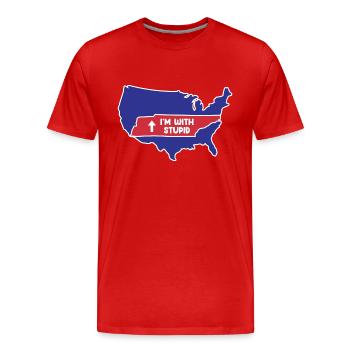 Tennessee Design für patriotische Tennesseaner - Männer Premium Bio T-Shirt - Rot - Vorne - Damien (186cm)