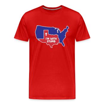 Texas State US Design für patriotische Texaner - Männer Premium Bio T-Shirt - Rot - Vorne - Damien (186cm)