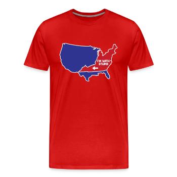 Virginia US Design für patriotische Virginianer - Männer Premium Bio T-Shirt - Rot - Vorne - Damien (186cm)