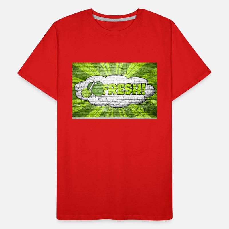 Frischer Comic-Stil Bubble Graffiti Schriftzug Männer Premium Bio T-Shirt