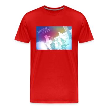 Cité des héros - T-shirt bio Premium Homme - rouge - Devant - Damien (186cm)