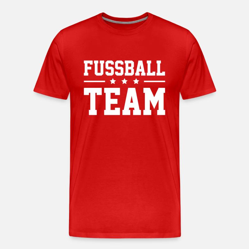 Fussball Team - Männer Premium Bio T-Shirt - Rot