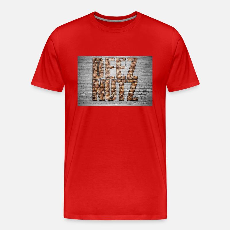 Deez Nutz Graffiti - Männer Premium Bio T-Shirt - Rot