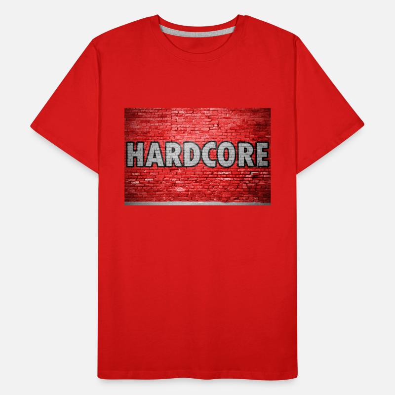 Hardcore Brick Wall Graffiti Men's Premium Organic T-Shirt