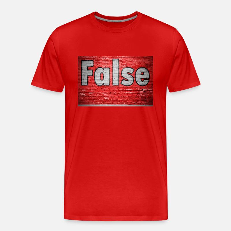 False Ziegelsteinmauer Graffiti - Männer Premium Bio T-Shirt - Rot